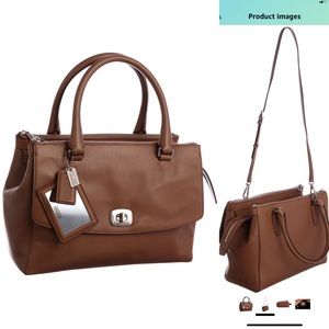 Coach Pinnacle Leather Large Harper Satchel